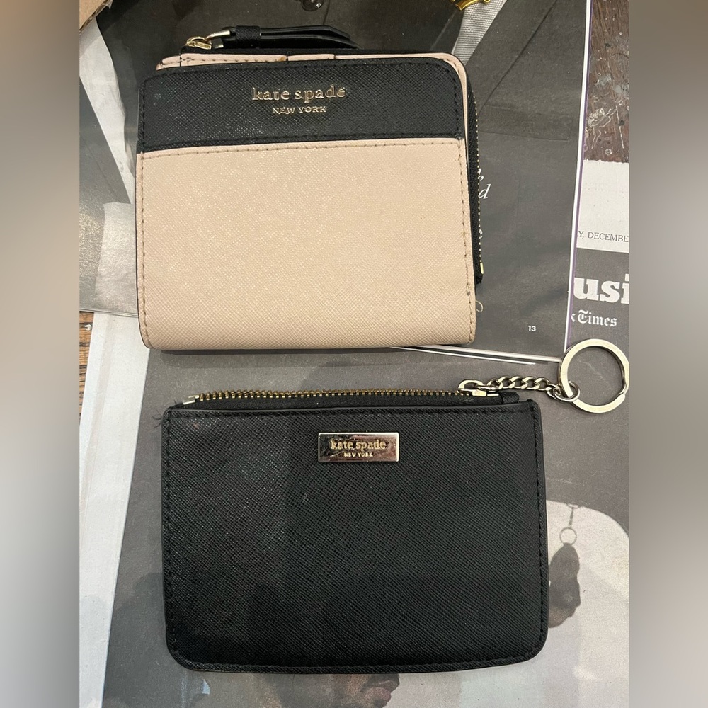 Kate Spade Black and Tan Wallet two small wallets , sm wear